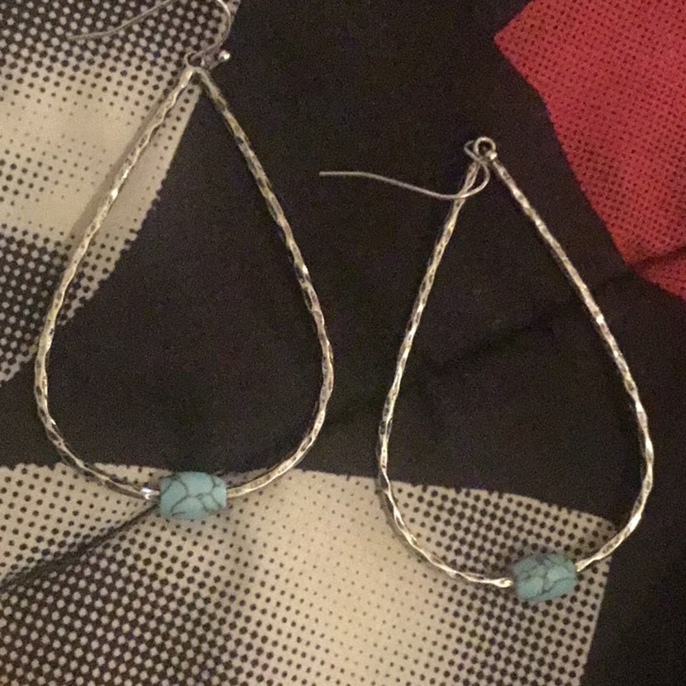 Silver costume earrings
